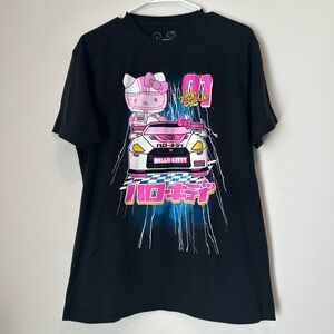 Hello Kitty Tokyo Speed Large Black and Pink T-shirt